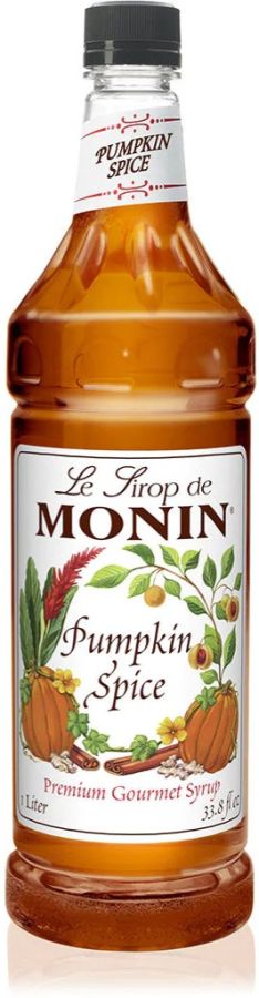 Monin Pumpkin Spice makusiirappi 1 l PET-pullo