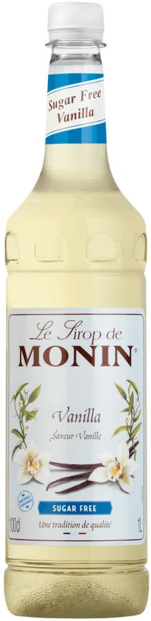 Monin sokeriton Vanille makusiirappi 1 l PET-pullo