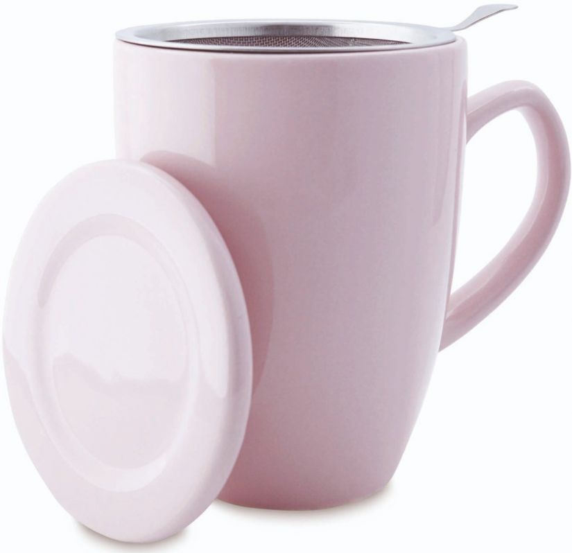 Shamila Tea Mug with Filter & Lid 350 ml, Rose
