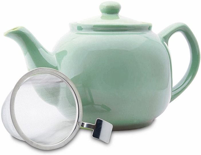 Shamila Ceramic Teapot with Strainer 1,2 l, Mint-green