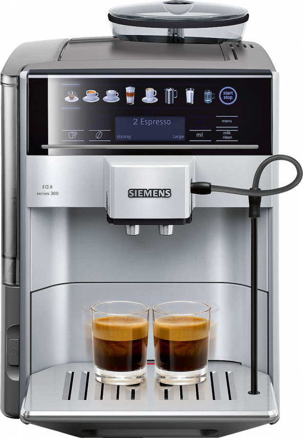 Siemens Siemens EQ.6 Series 300 -kahviautomaatti, hopea