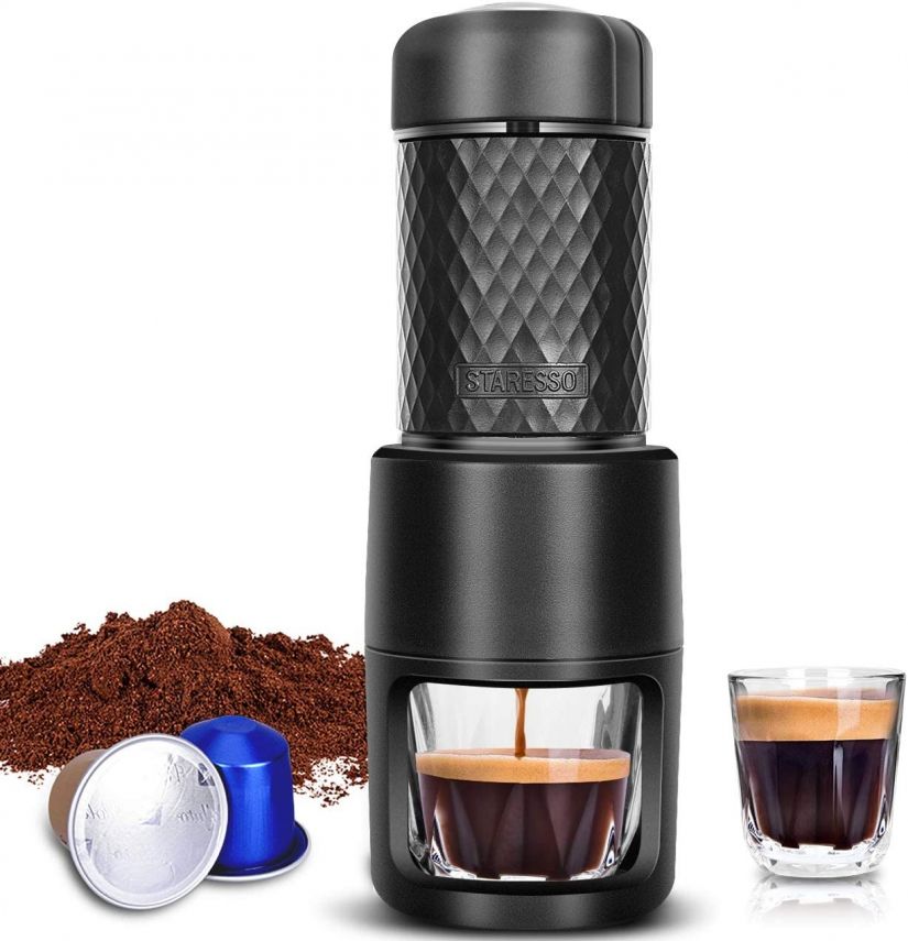 Staresso Basic (kaffekapslar & malet kaffe) bärbar espressomaskin