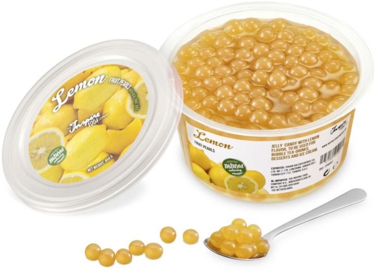 TIFC Boba Bubble Tea Fruit Pearls, Lemon 450 g