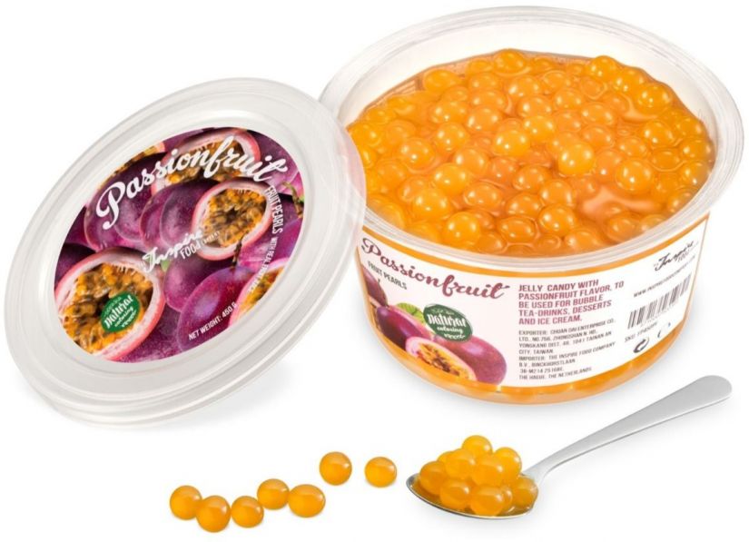 TIFC TIFC Boba Bubble Tea bubbelte-pärlor, Passion Fruit 450 g