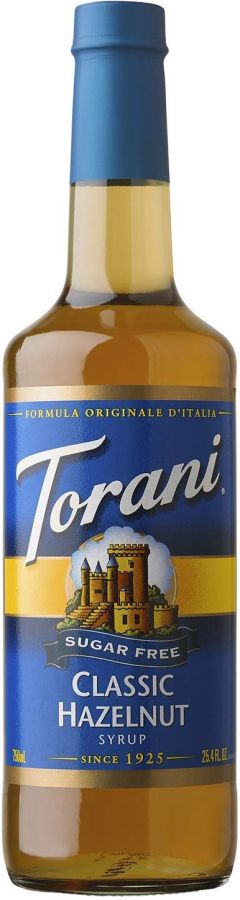 Torani Sugar Free Classic Hazelnut sockerfri smaksirap 750 ml