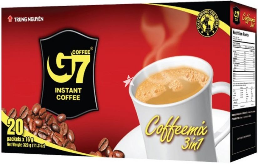 Trung Nguyen G7 gourmet snabbkaffe 3-in-1, 20 portionspåsar
