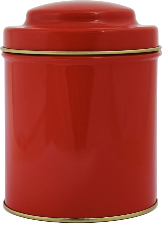 Punainen Punainen pyöreä teepurkki 125 g
