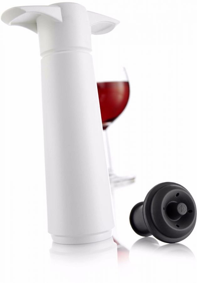Vacu Vin Wine Saver vakuumpump med stopper, vit