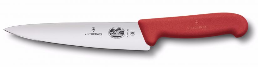 Victorinox Fibrox kockkniv 19 cm, röd