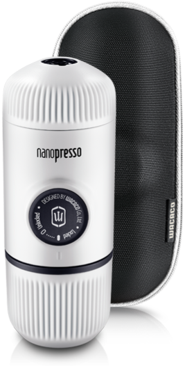 Wacaco Nanopresso Elements Chill White - bärbar espressobryggare + skyddsfodral