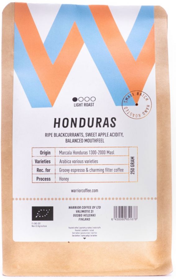 Warrior Warrior Coffee Honduras Comsa Organic 250 g kahvipavut
