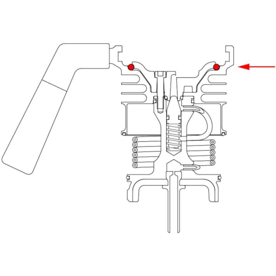 9Barista Grouphead O-ring -uuttopään O-tiivisterengas