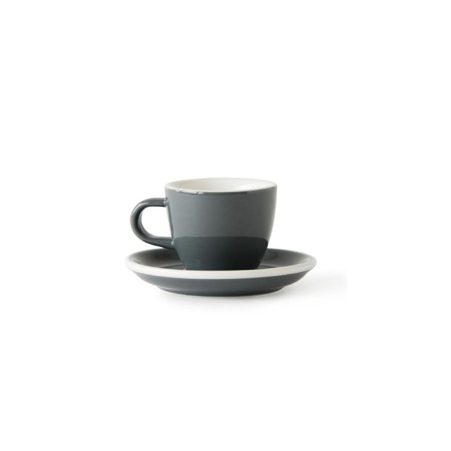 Acme Demitasse Espresso kuppi 70 ml + lautanen 11 cm, Dolphin Grey