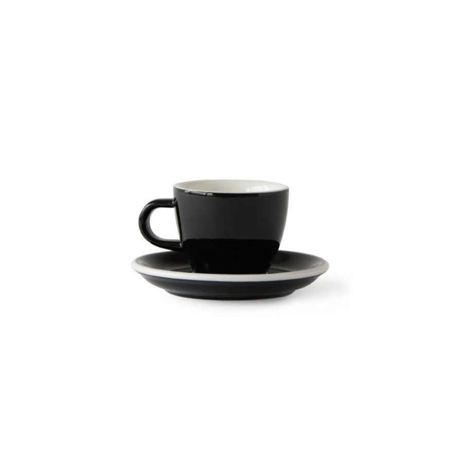 Acme Demitasse Espresso kuppi 70 ml + lautanen 11 cm, Penguin Black