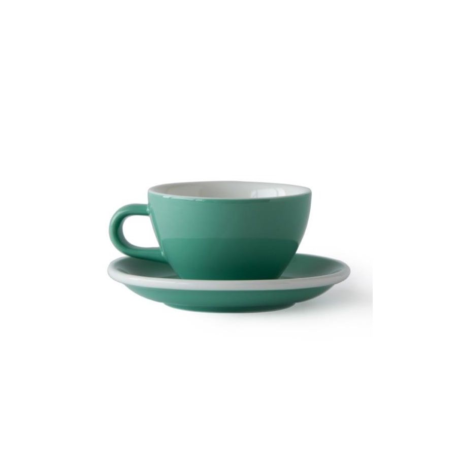 Acme Medium Cappuccino kuppi 190 ml + lautanen 14 cm, Feijoa Green