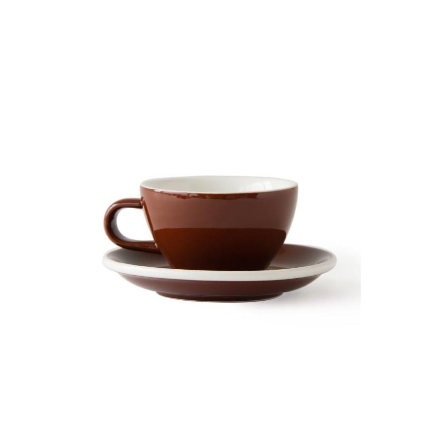 Acme Medium Cappuccino kuppi 190 ml + lautanen 14 cm, Weka Brown