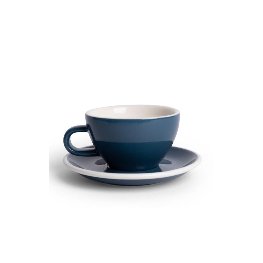 Acme Medium Cappuccino kuppi 190 ml + lautanen 14 cm, Whale Blue