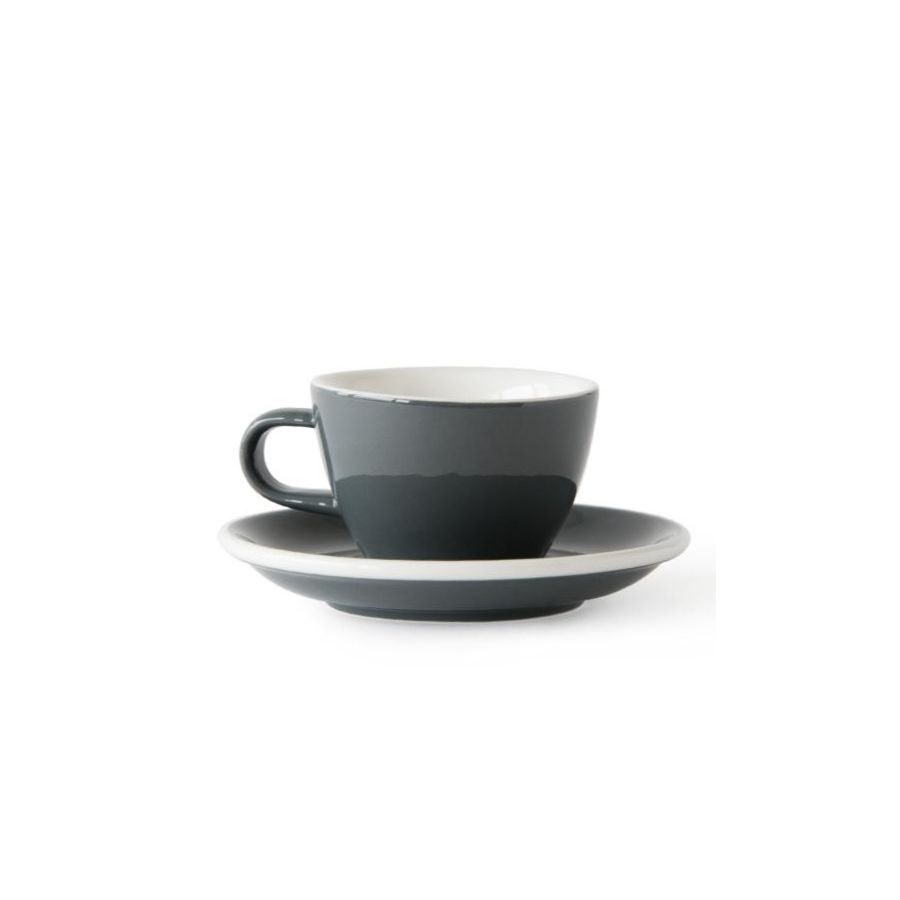Acme Small Cappuccino kuppi 150 ml + lautanen 14 cm, Dolphin Grey