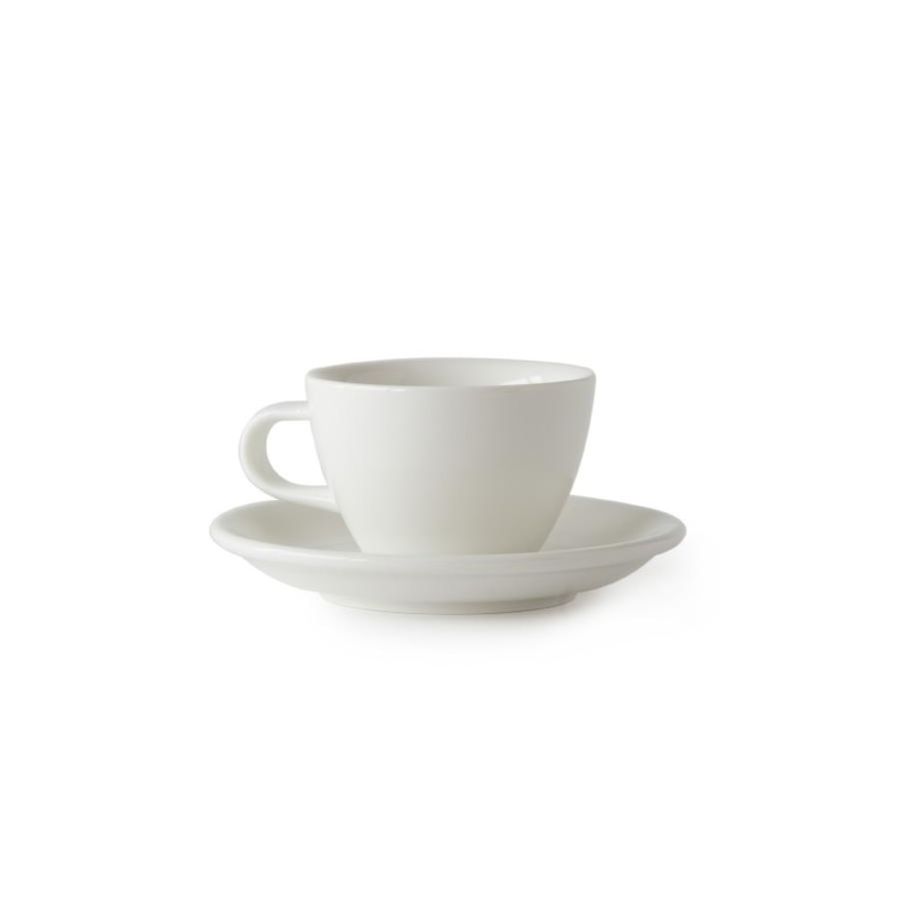 Acme Small Cappuccino kuppi 150 ml + lautanen 14 cm, Milk White