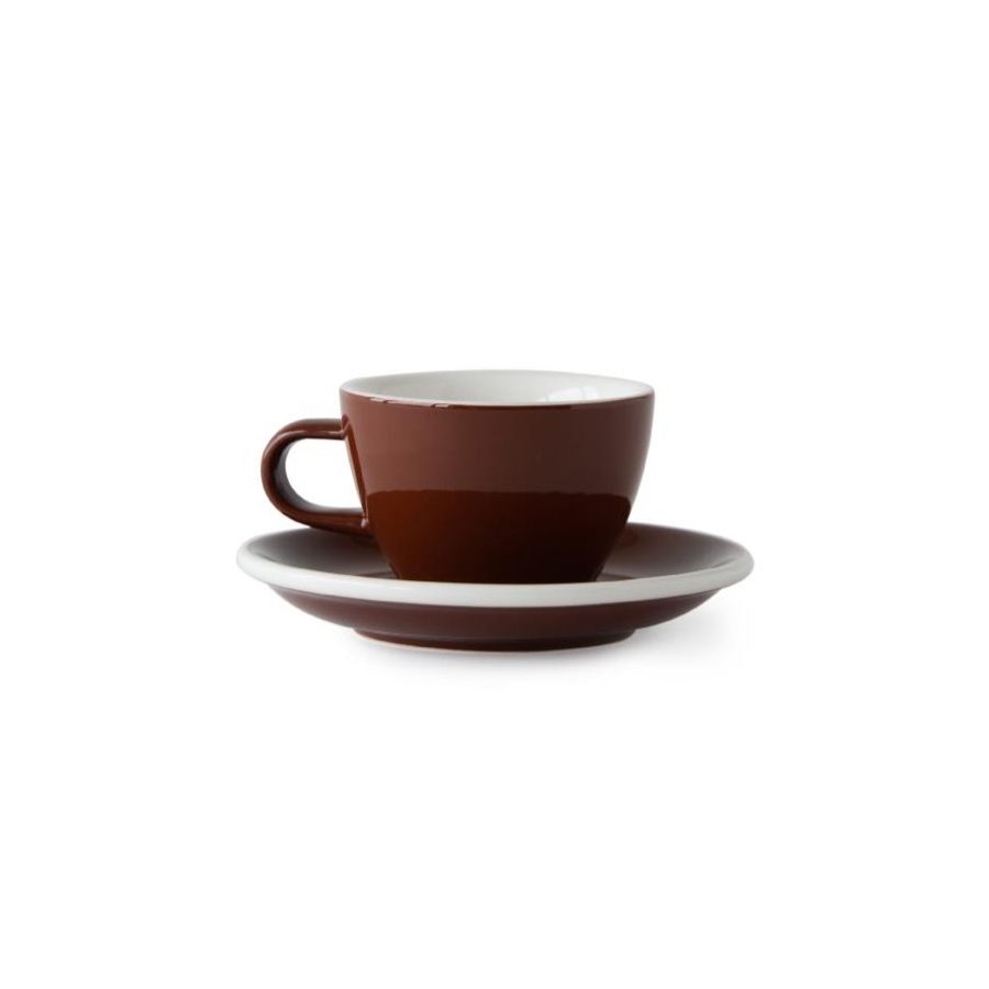 Acme Small Cappuccino kuppi 150 ml + lautanen 14 cm, Weka Brown