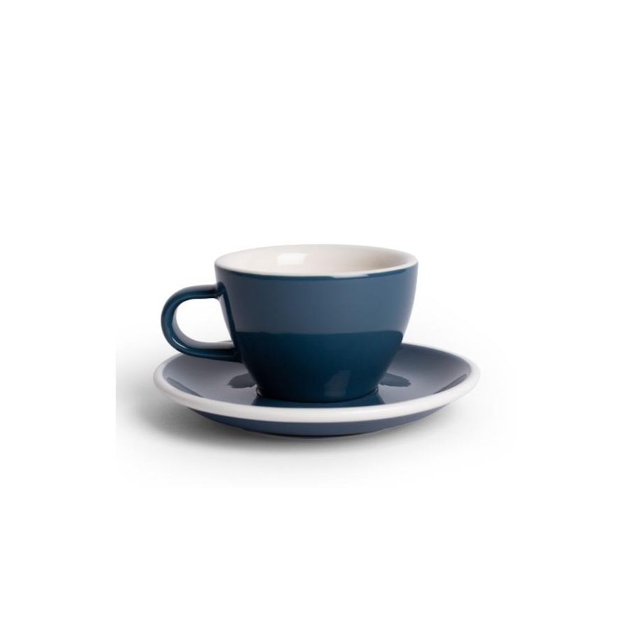 Acme  Small Cappuccino kopp150 ml + fat 14 cm, Whale Blue