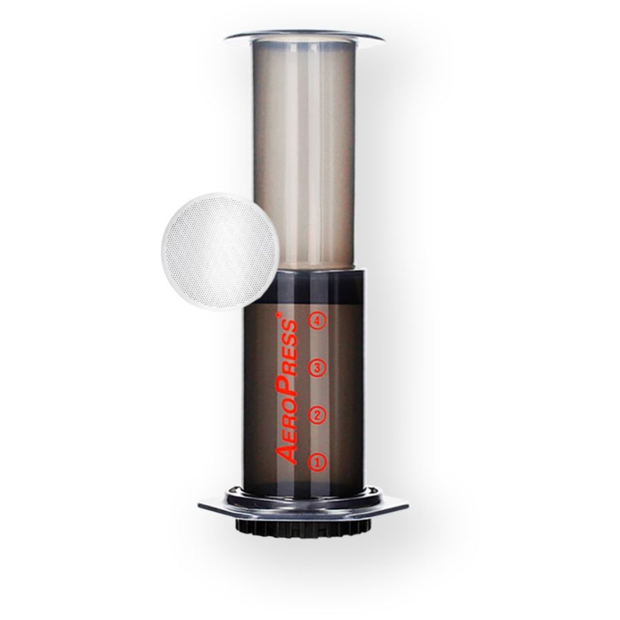 AeroPress kahvinkeitin + metallinen kestosuodatin