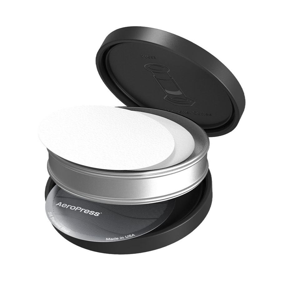 AeroPress Travel suodatinpaperikotelo, musta