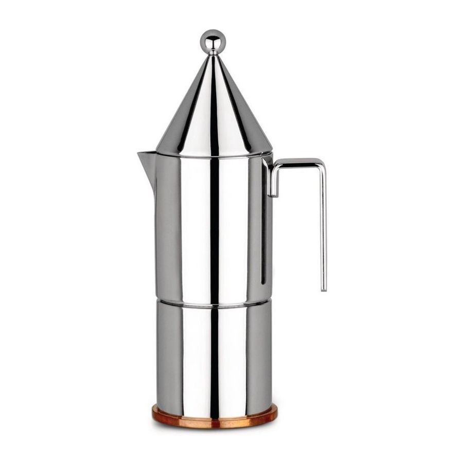 Alessi 90002 La Conica mokabryggare, 3 koppar