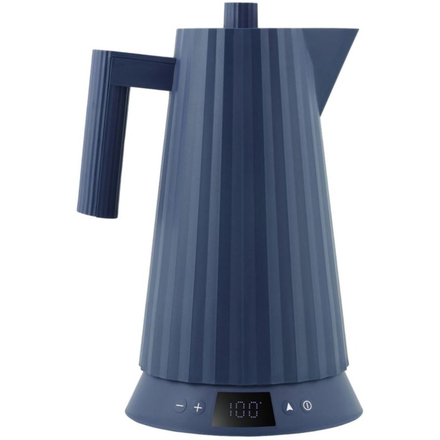 Alessi MDL21 Plissé vedenkeitin lämpötilansäädöllä 1,7 l, sininen