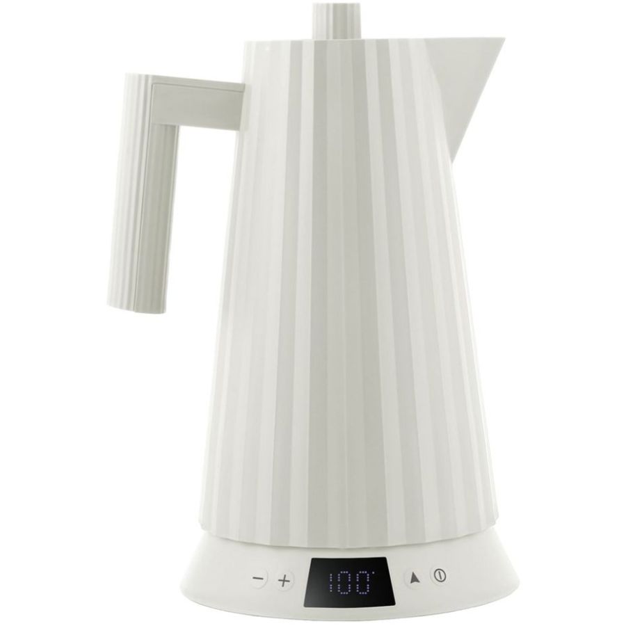 Alessi MDL21 Plissé vedenkeitin lämpötilansäädöllä 1,7 l, valkoinen