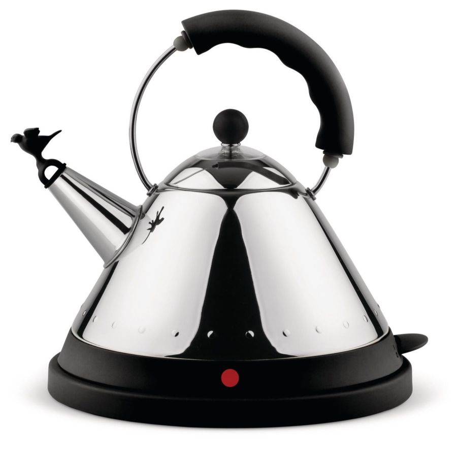 Alessi MG32 Electric Water Kettle 1,5 l, Steel/Black