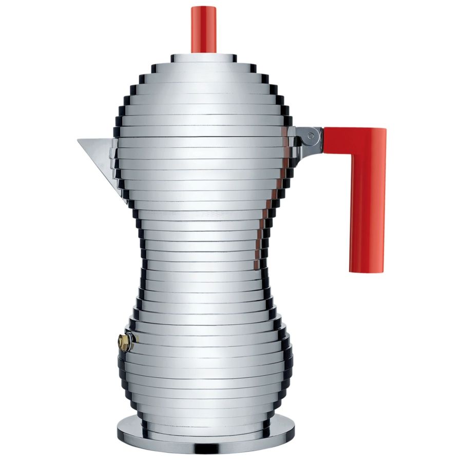 Alessi Pulcina MDL02 mutteripannu 6 kuppia, punainen kahva