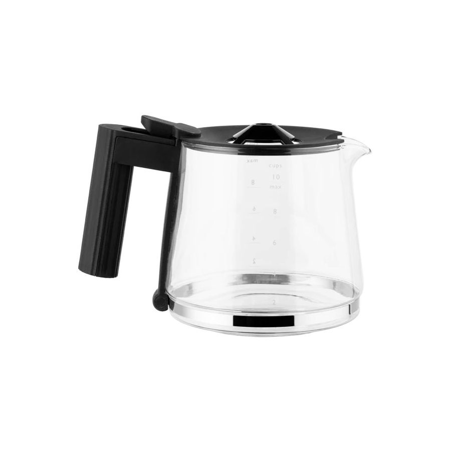 Alessi lasikannu MDL14 Plissé -kahvinkeittimelle, musta