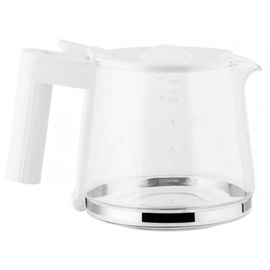 Alessi lasikannu MDL14 Plissé -kahvinkeittimelle, valkoinen