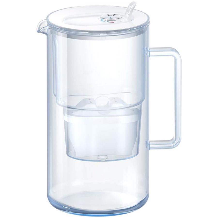 Aquaphor Maxfor+ lasinen vedensuodatuskannu 2,5 l, valkoinen