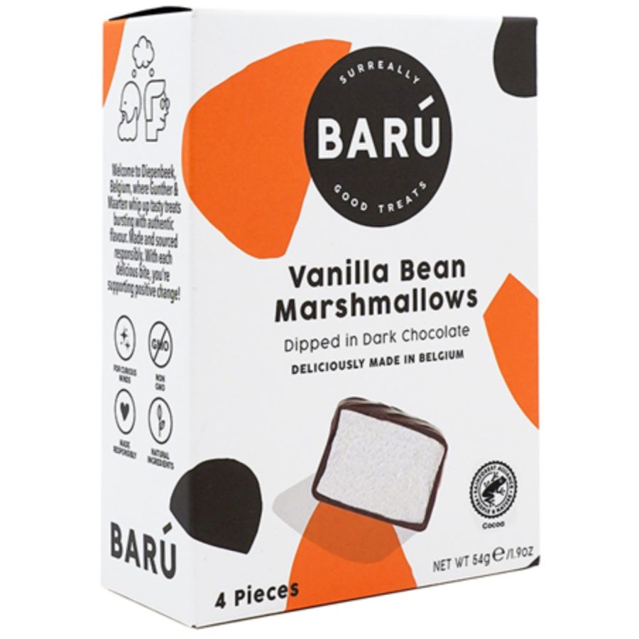 Barú Marshmallows tumma suklaa vaahtokarkit 54 g