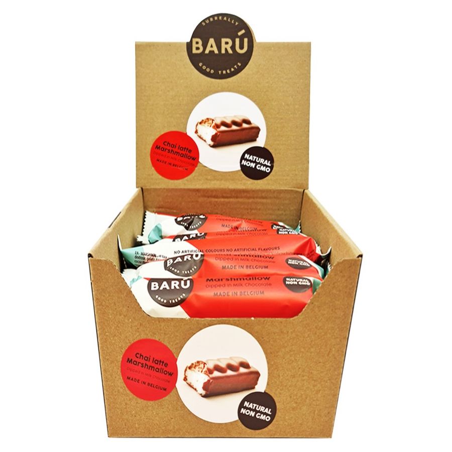 Barú Chai Latte mjölkchoklad-marshmallow bar 30 g - 18 st. i låda