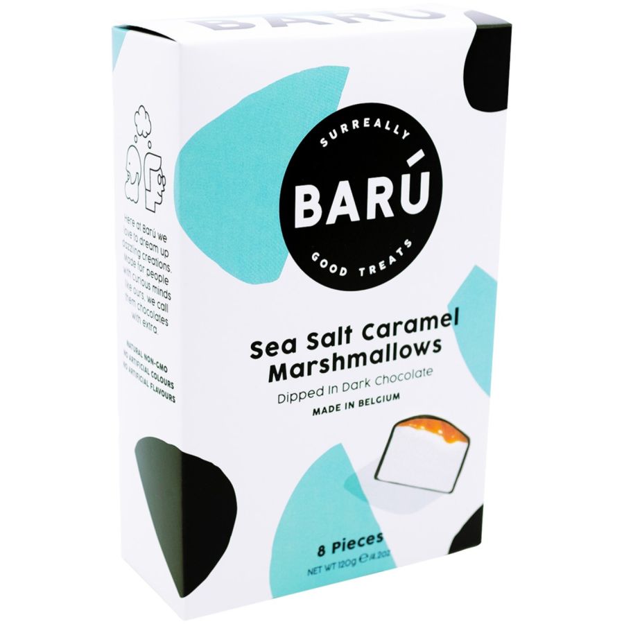 Barú Marshmallows mörk choklad, havssalt & kola 120 g