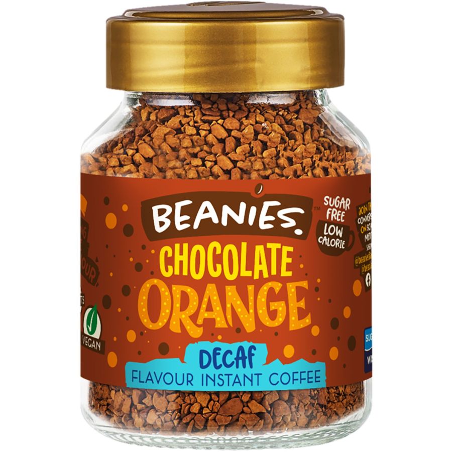 Beanies Decaf Chocolate Orange kofeiiniton maustettu pikakahvi 50 g