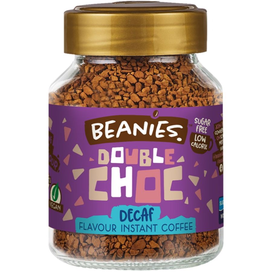Beanies Decaf Double Chocolate koffeinfritt smaksatt snabbkaffe 50 g