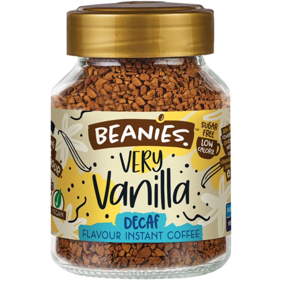 Beanies Decaf Very Vanilla kofeiiniton maustettu pikakahvi 50 g