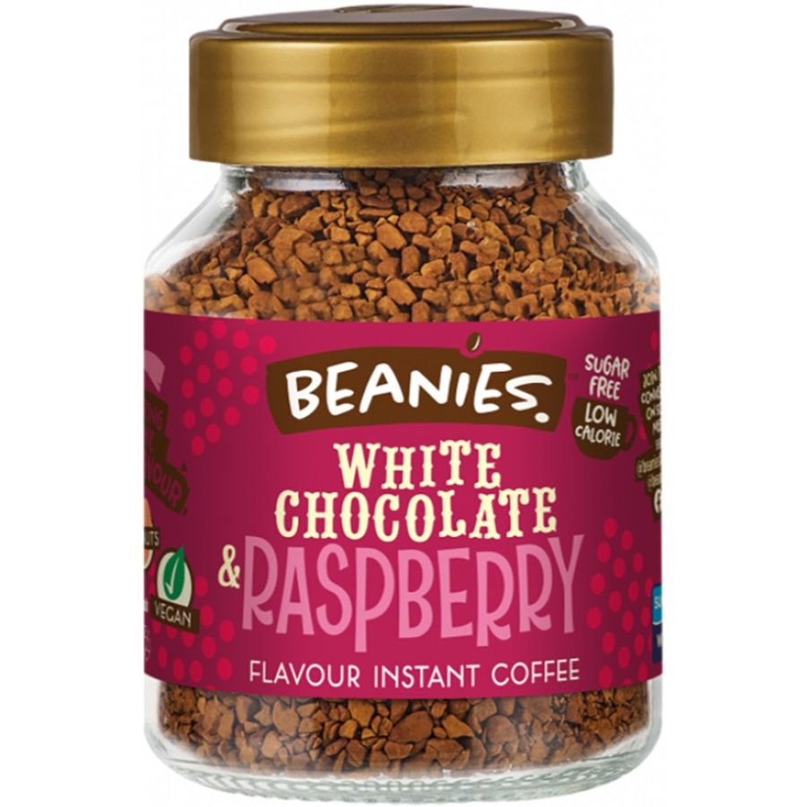 Beanies White Chocolate Raspberry maustettu pikakahvi 50 g