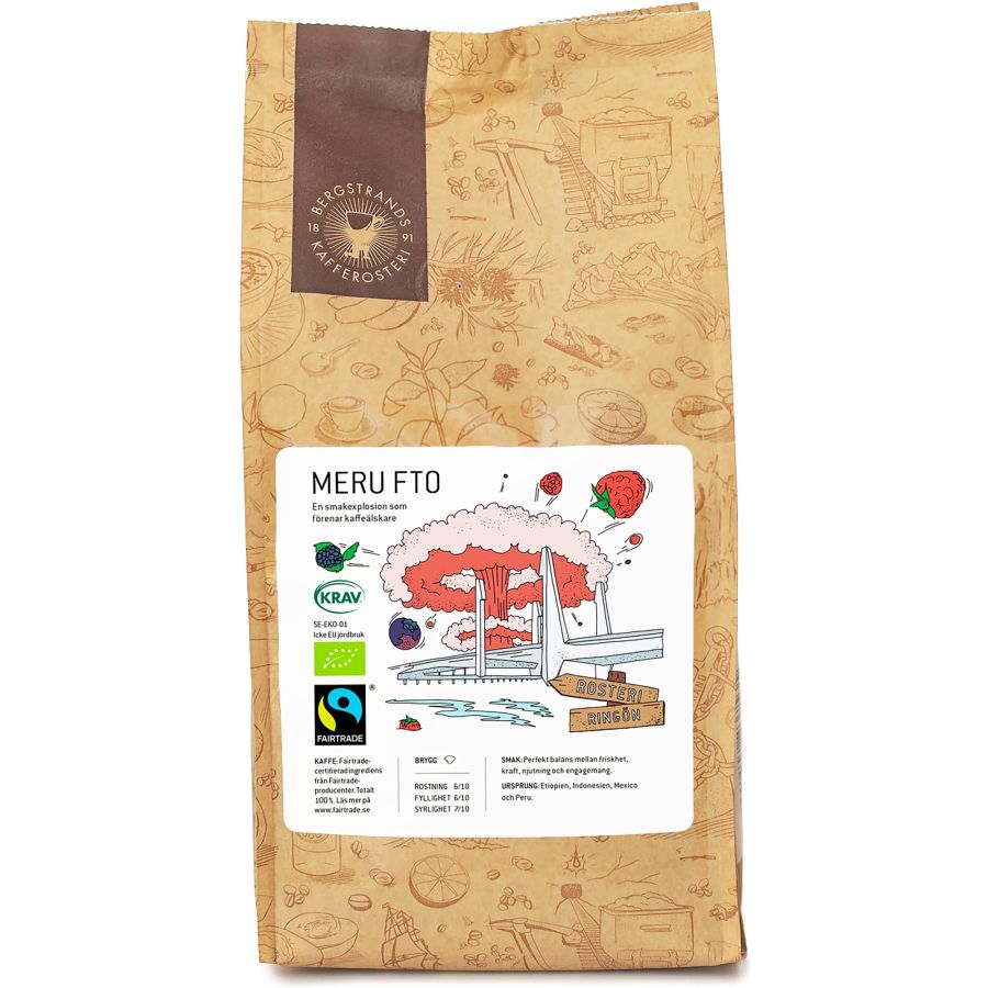 Bergstrands Meru FTO 1 kg kaffebönor