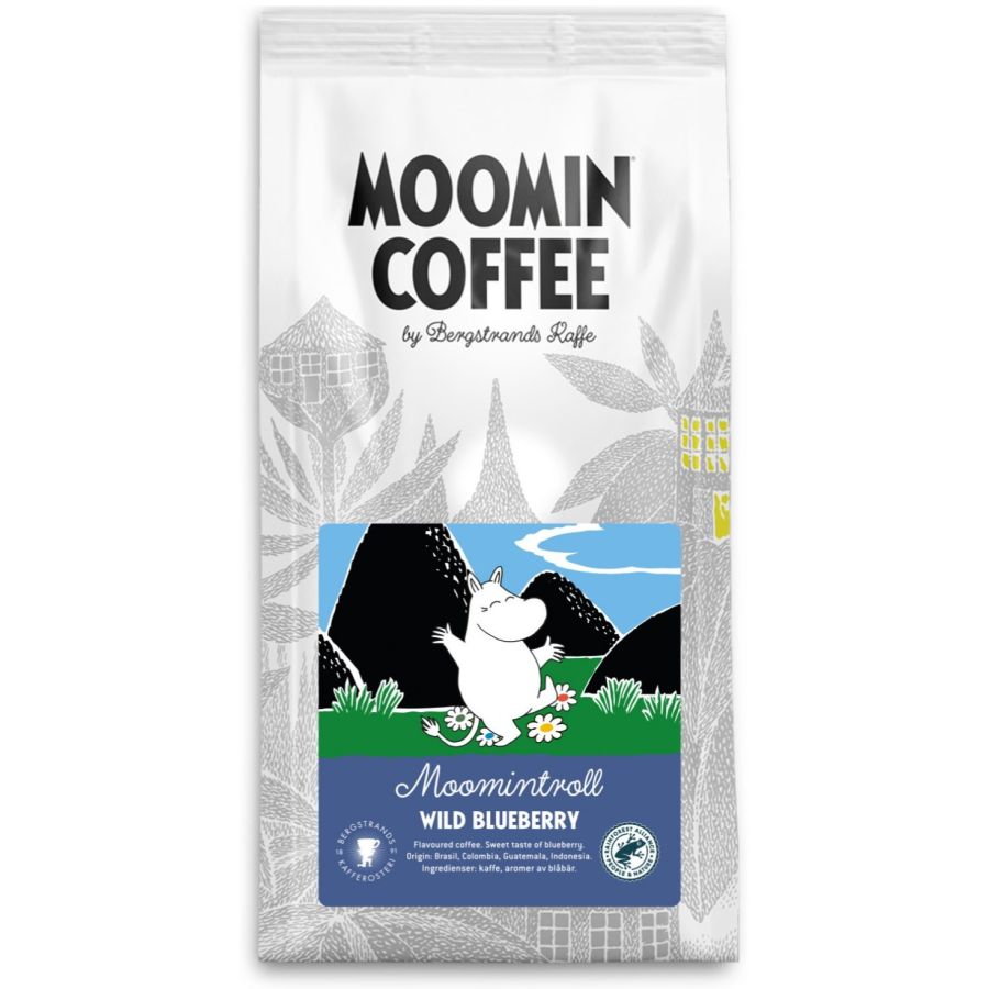 Bergstrands Moomintroll Wild Blueberry maustettu kahvi 250 g jauhettu
