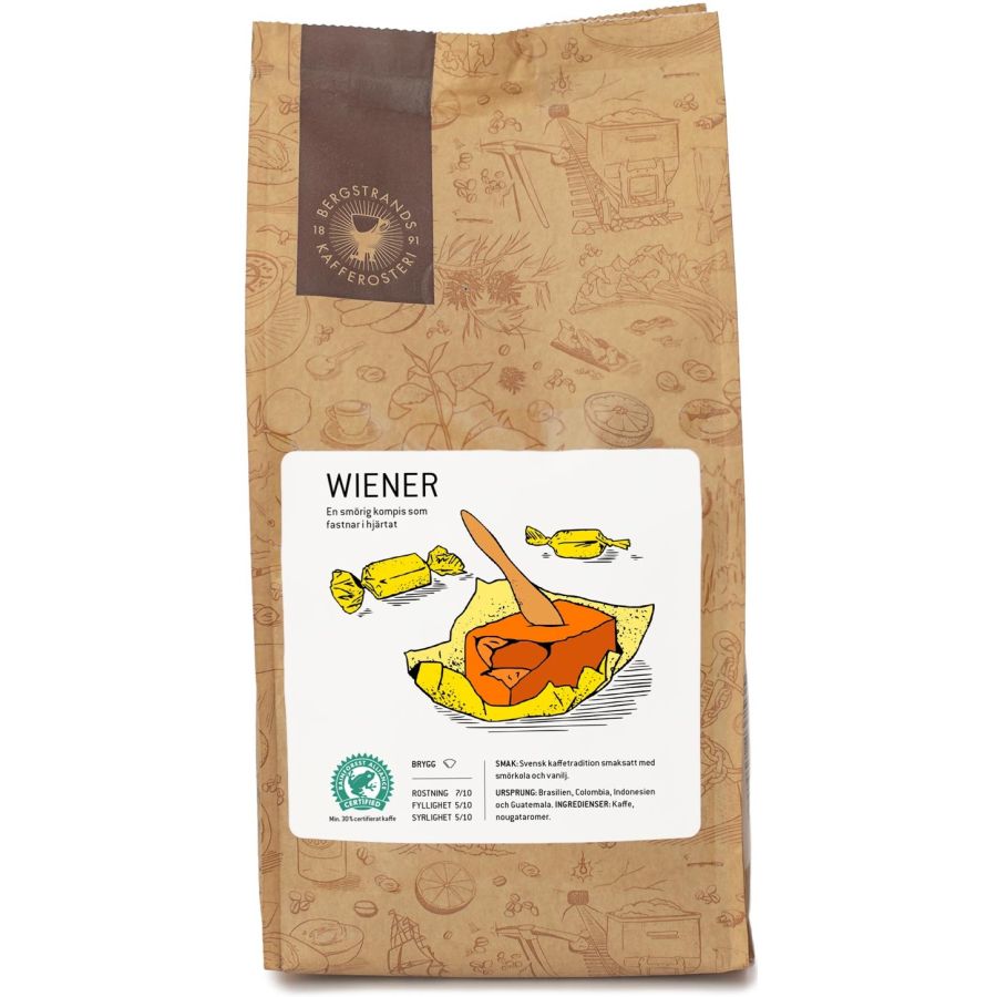 Bergstrands Wiener smaksatt kaffe 250 g malet
