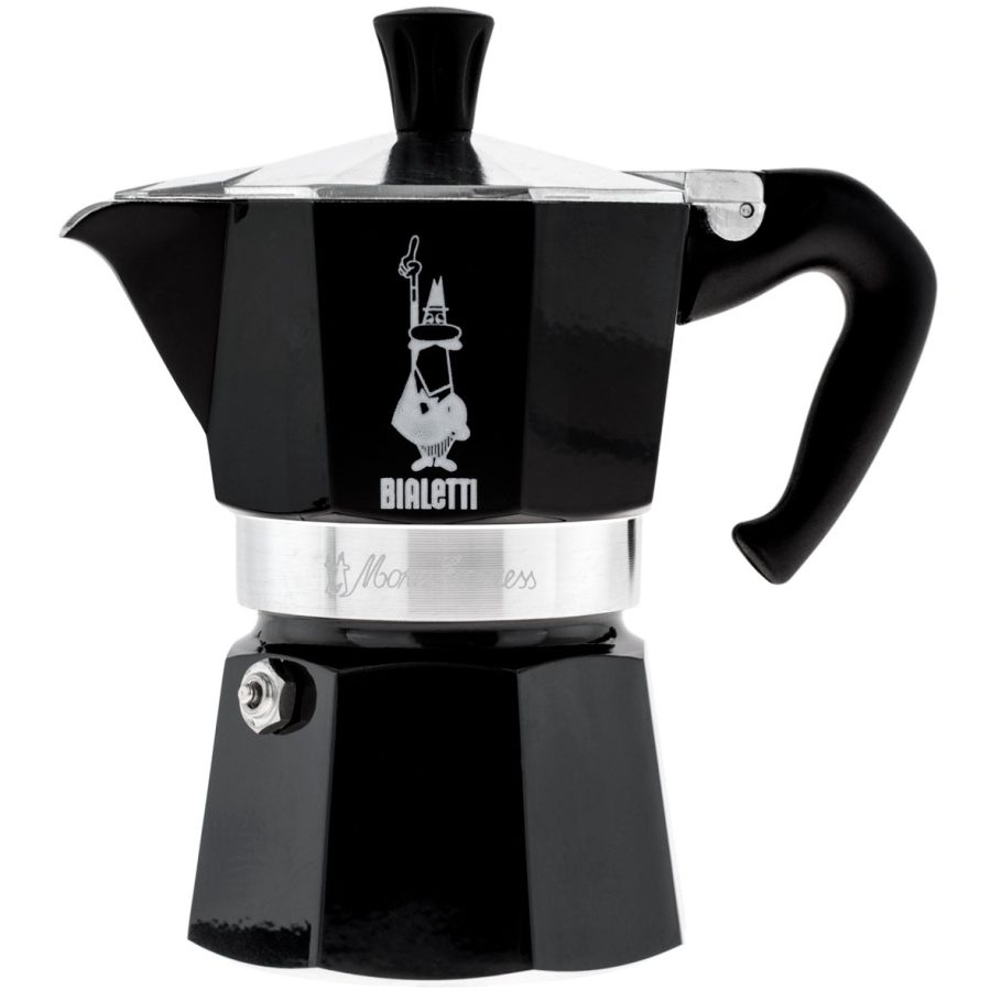Bialetti Moka Express mutteripannu 3 kuppia, musta