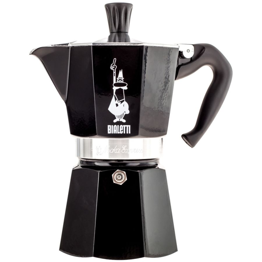 Bialetti Moka Express mutteripannu 6 kuppia, musta