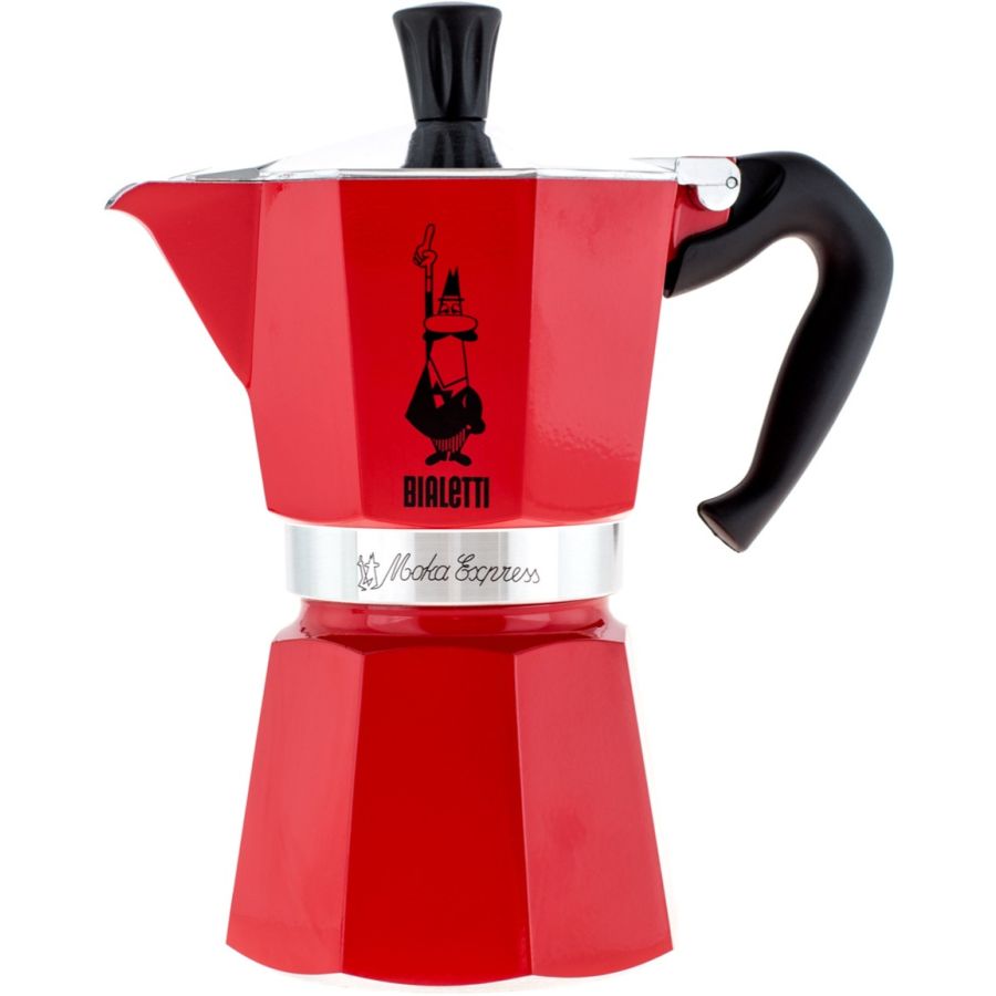 Bialetti Moka Express mutteripannu 6 kuppia, punainen