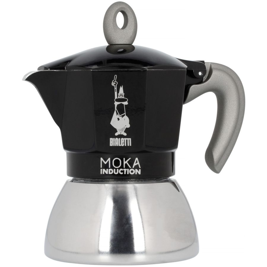 Bialetti Moka Induction Black mutteripannu, 4 kuppia