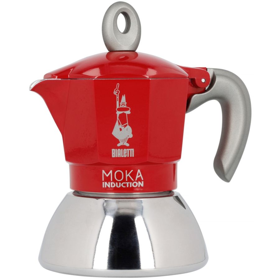 Bialetti Moka Induction Red mutteripannu, 2 kuppia
